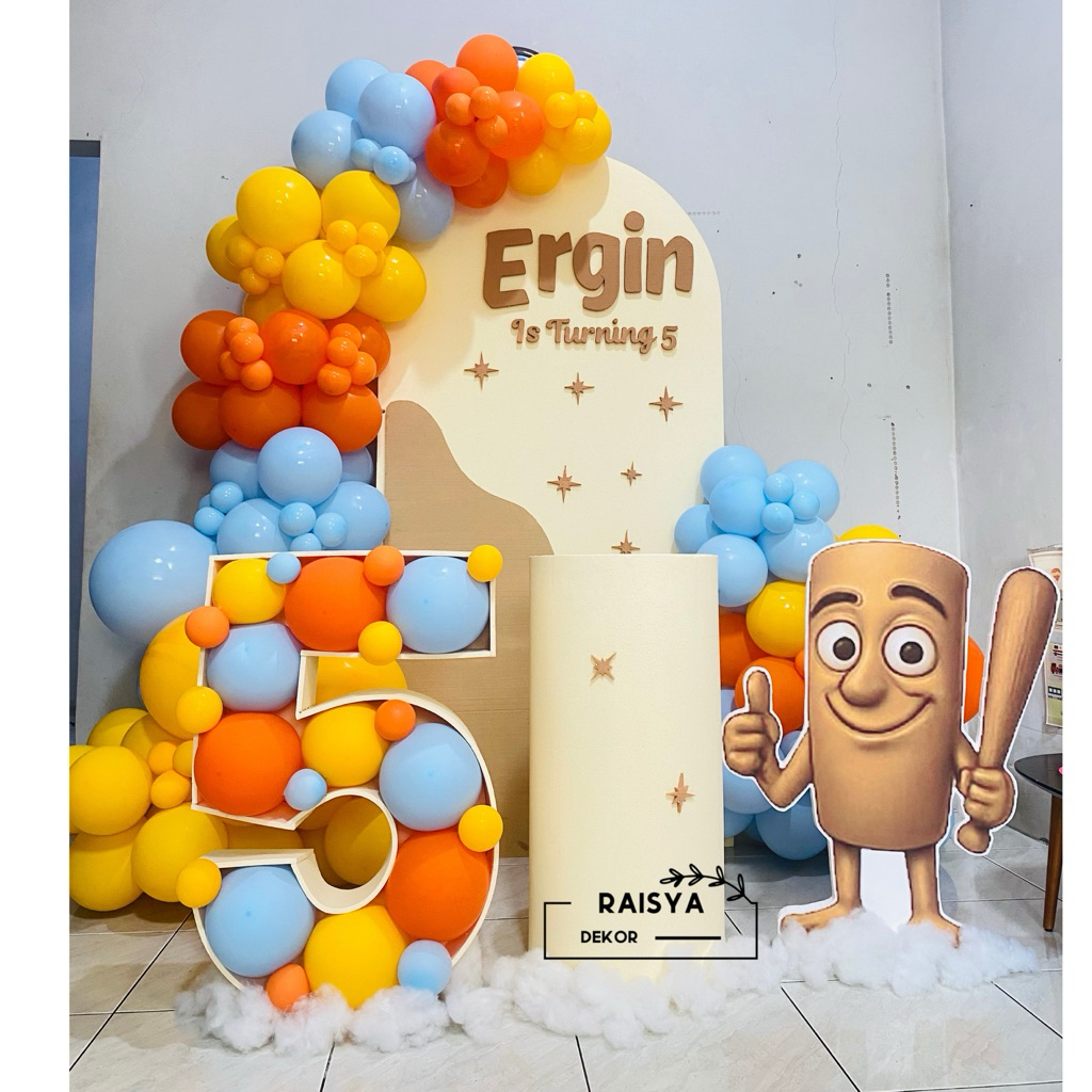 Dekorasi Balon ulang tahun tung tung sahur + Jasa pasang