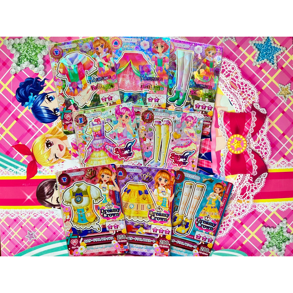 Kartu Aikatsu Country Pink Princess Dream Custard Chronos Angely Sugar Dreamy Crown Aurora Fantasy O