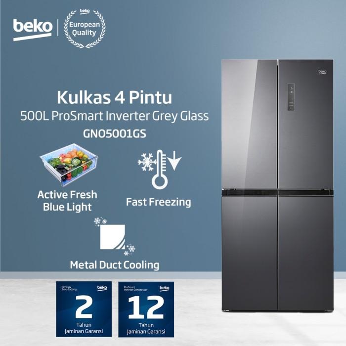 BEKO KULKAS 4 PINTU MULTIDOOR INVERTER 500L GNO5001GS