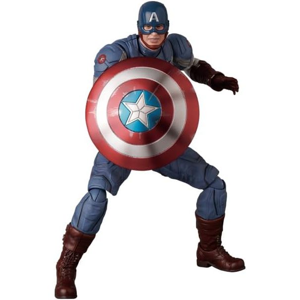 MEDICOM TOY MAFEX Captain-America (Classic Suit) Action Figure. Includes Original Sturdy