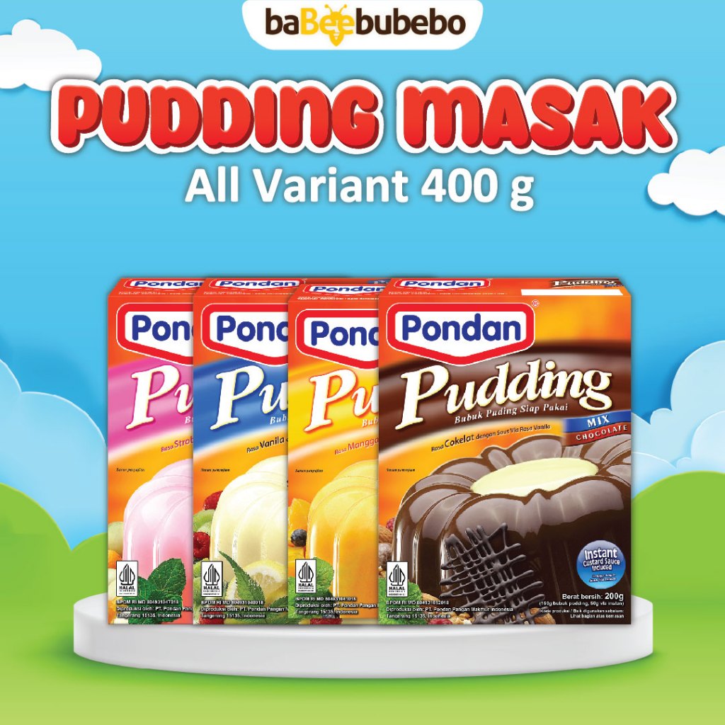 

Pondan Pudding Masak Cokelat | Mangga | Strawberry | Vanila 200 g