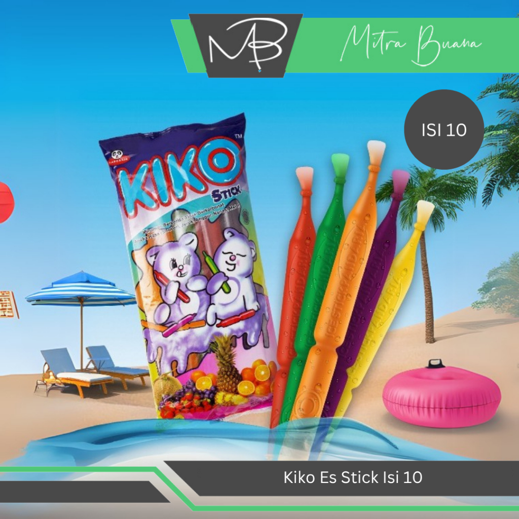 

Kiko Ice Stick 1 Pak Isi 10 Pcs - Es Stik Rasa Buah Premium Enak Murah