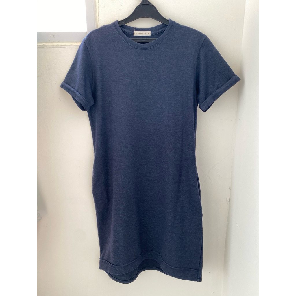 PRELOVED Dress Kaos Wanita Warna Biru Tua