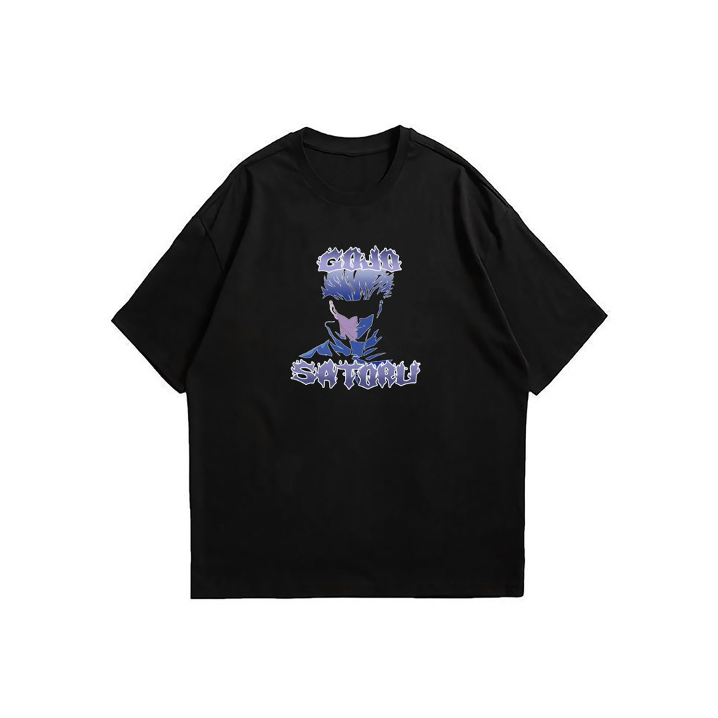 Kaos Baju Anime Jujutsu Kaisen “Gojo Satoru” Pria Wanita Unisex Katun Combed Keren