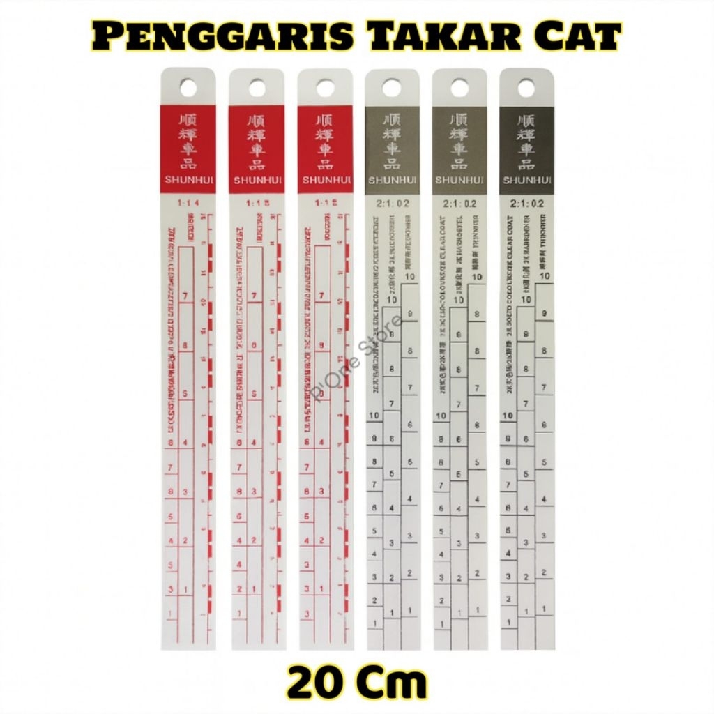 

Penggaris takar cat ukuran 20cm
