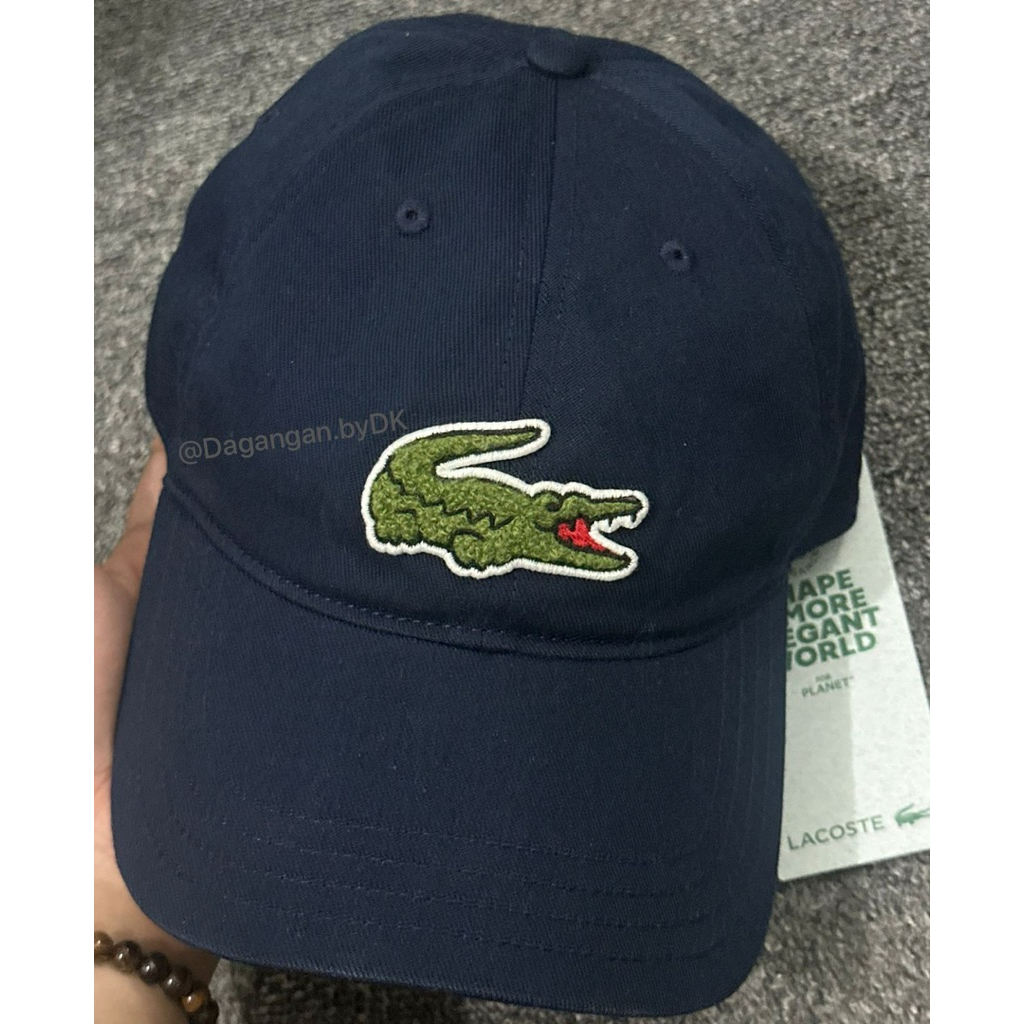 Topi Lacoste Cap Logo 3D Original 100% Biru Navy