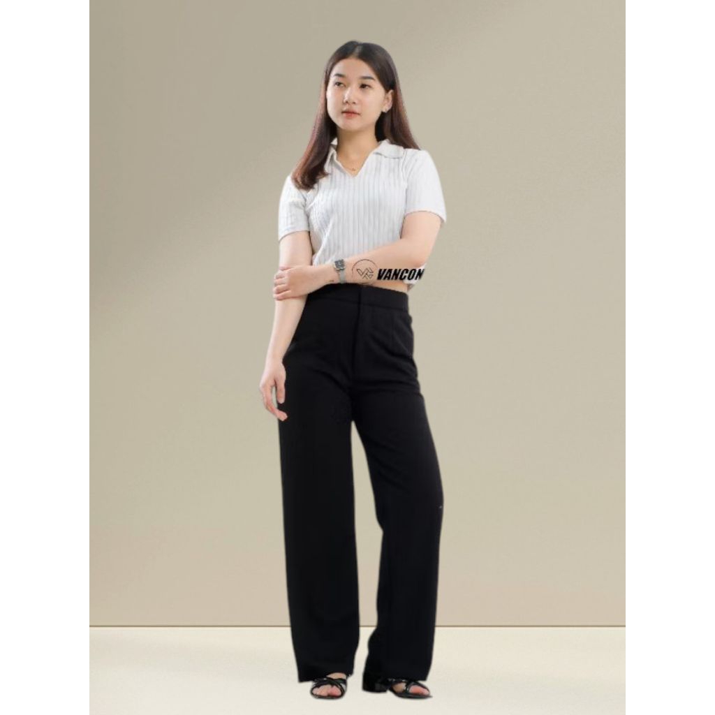 Celana Kulot Panjang Wanita Model Lurus Highwaist KekinianCelana Formal Wanita Bahan Premium – Nyama