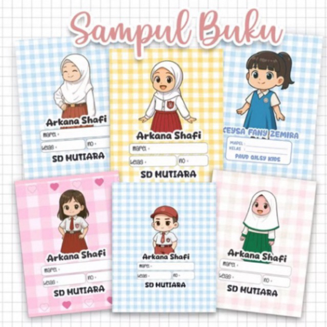 

[12lbr] sampul buku custom anak anak,remaja