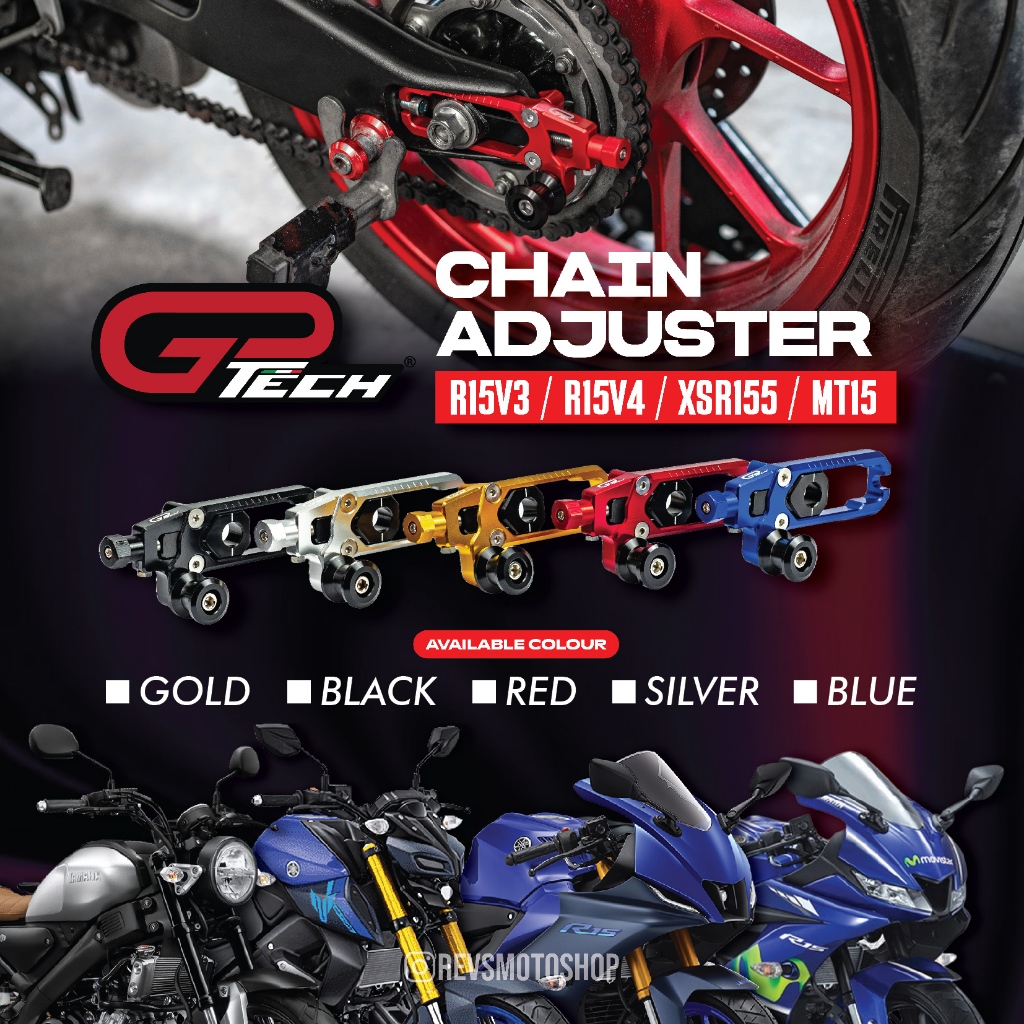 CHAIN ADJUSTER CNC GPTECH YAMAHA R15V3 / MT15 / XSR155