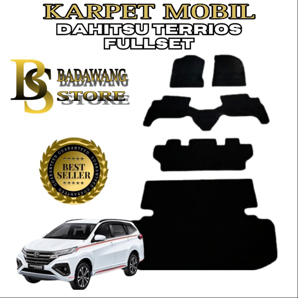 karpet mobil terios full set / Karpet terios full set / Matras alas kaki mobil Daihatsu terios fulls