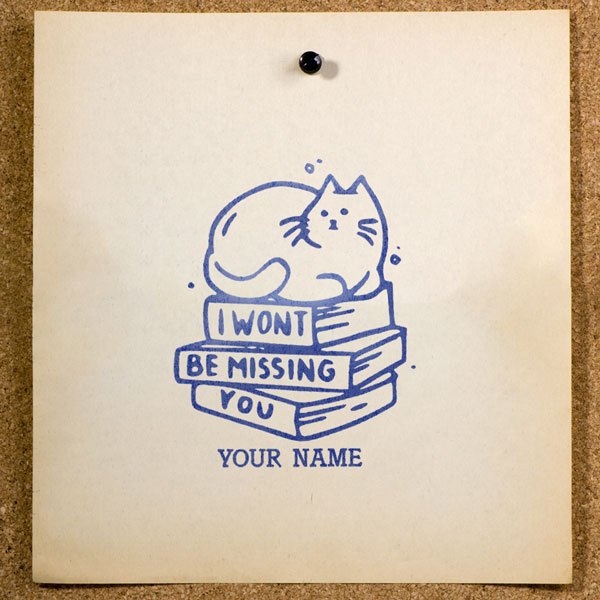 

Stempel Buku Ex Libris Kustom Nama | Desain Kucing Gemoy Quote | SE-57 | Perpustakaan Pribadi