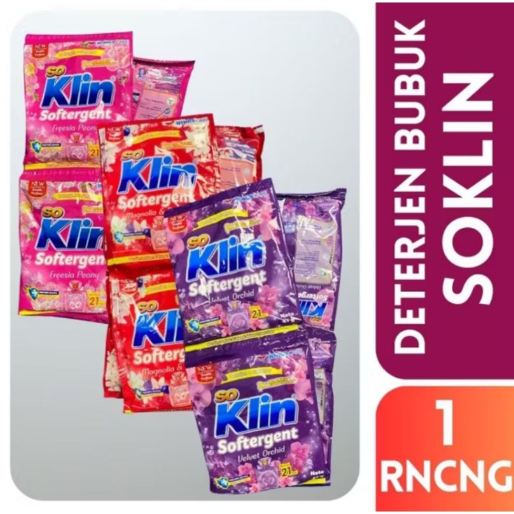 Soklin Detergent Bubuk 41g Eceran Renceng 6pcs