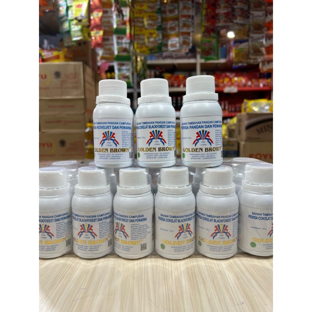 

Golden Brown Perisa Pasta Pewarna Red Velvet / Coklat Black Forest / Pandan 100 gram