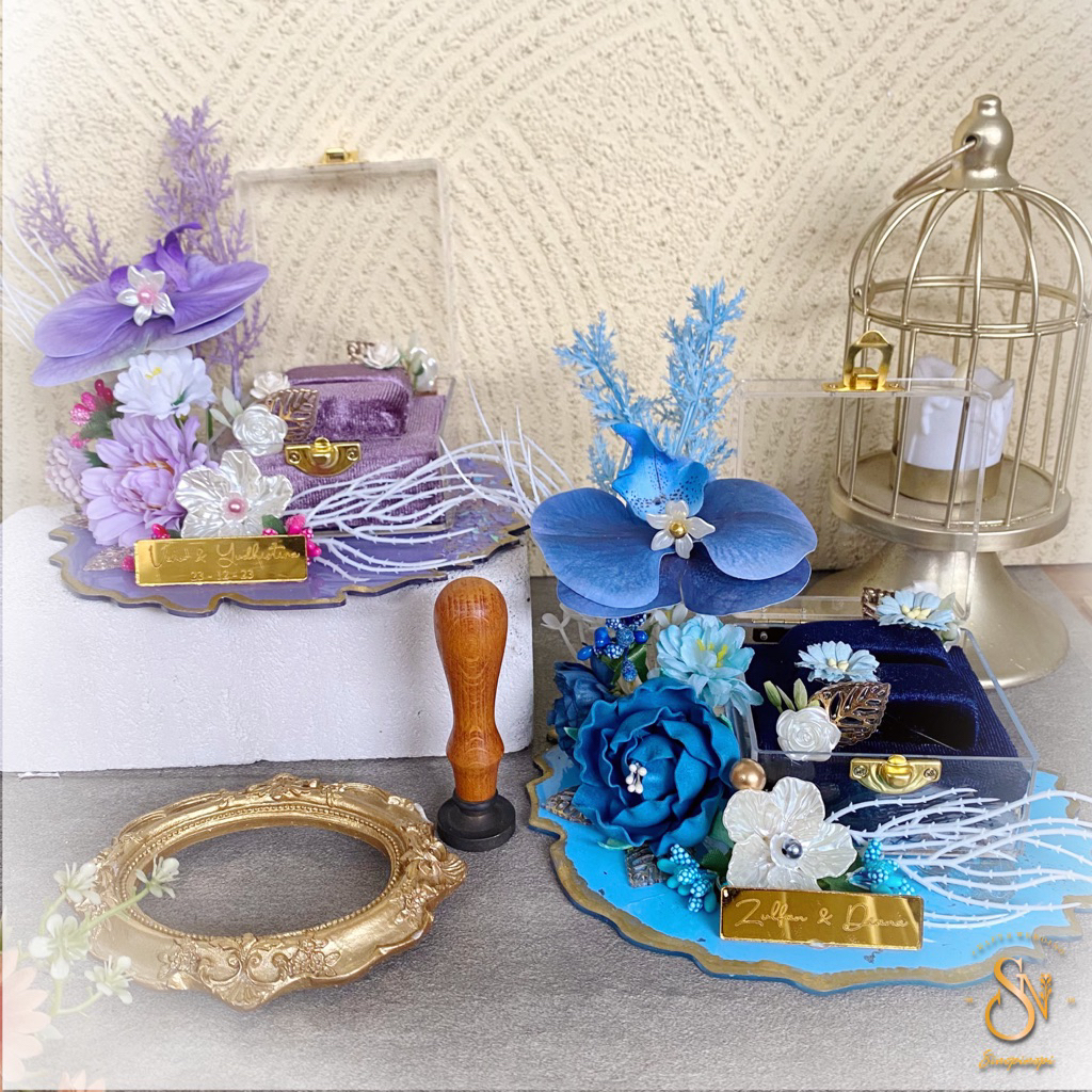 RING BOX PANDORA I KOTAK CINCIN RESIN RUSTIC | KOTAK CINCIN CINCIN | LAMARAN NIKAH WEDDING ENGAGEMEN