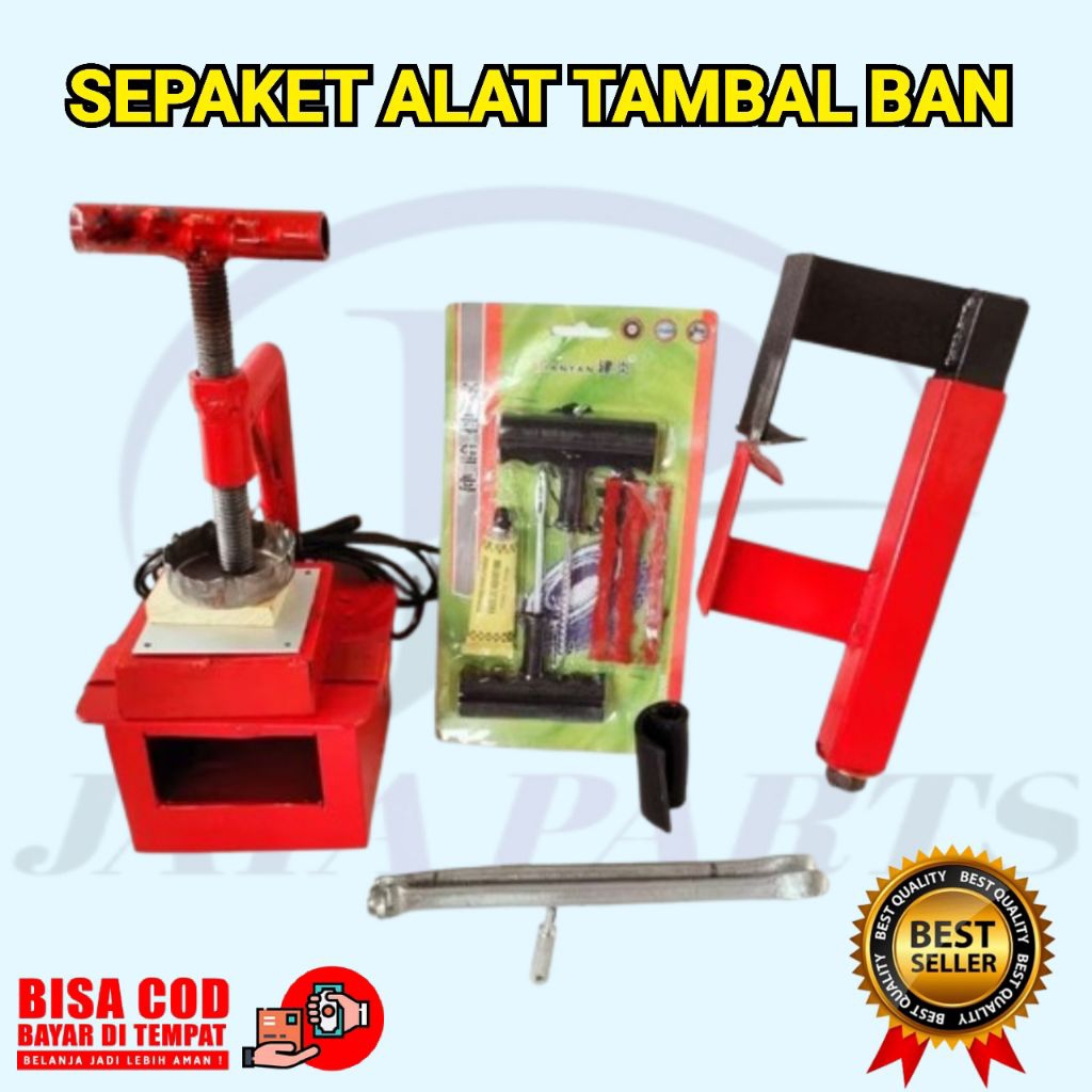 Sepaket Alat tambal Ban Listrik dan Bakar sepeda motor tubles non tubles murah Lengkap Tambal ban li