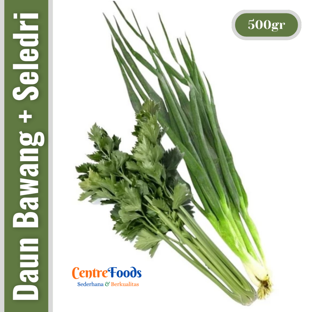 

Daun Bawang + Daun Seledri CAMPUR Segar - Bawang Daun Seledri MIX Fresh | 500gr [ Harga Per BKS ]