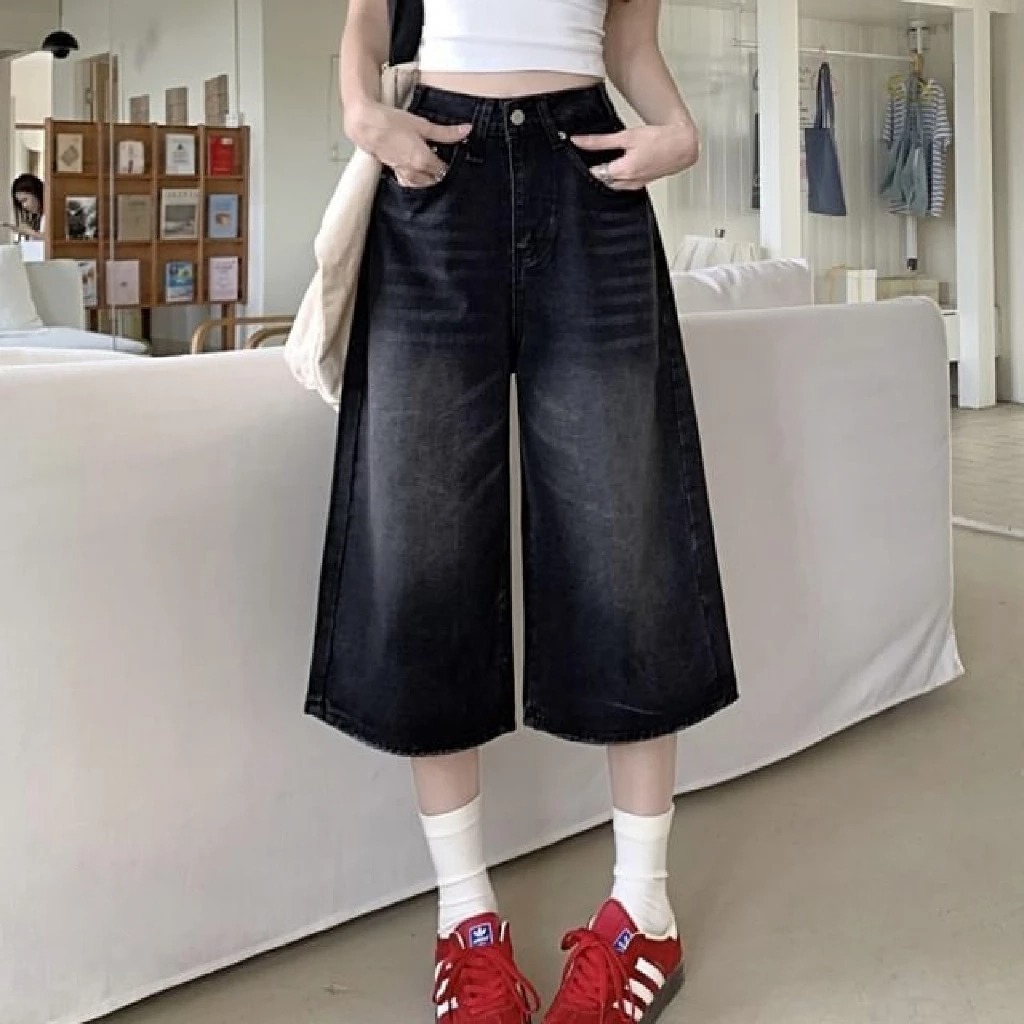 Jorts - Baggy Short Jeans Pria / wanita - Celana Pendek Wanita Jeans