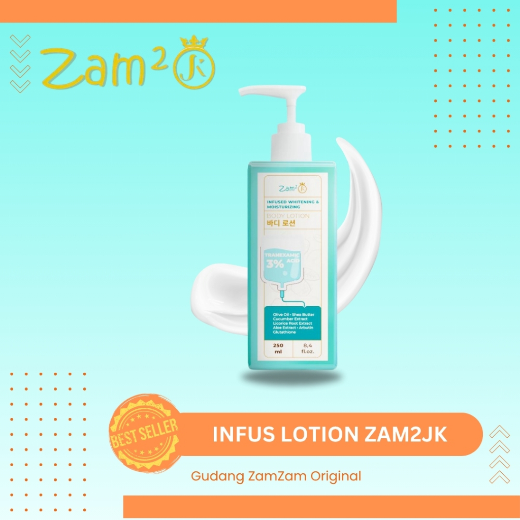 Zam2JK Infus Whitening Booster Handbody lotion Plus Extra Whitening BPOM