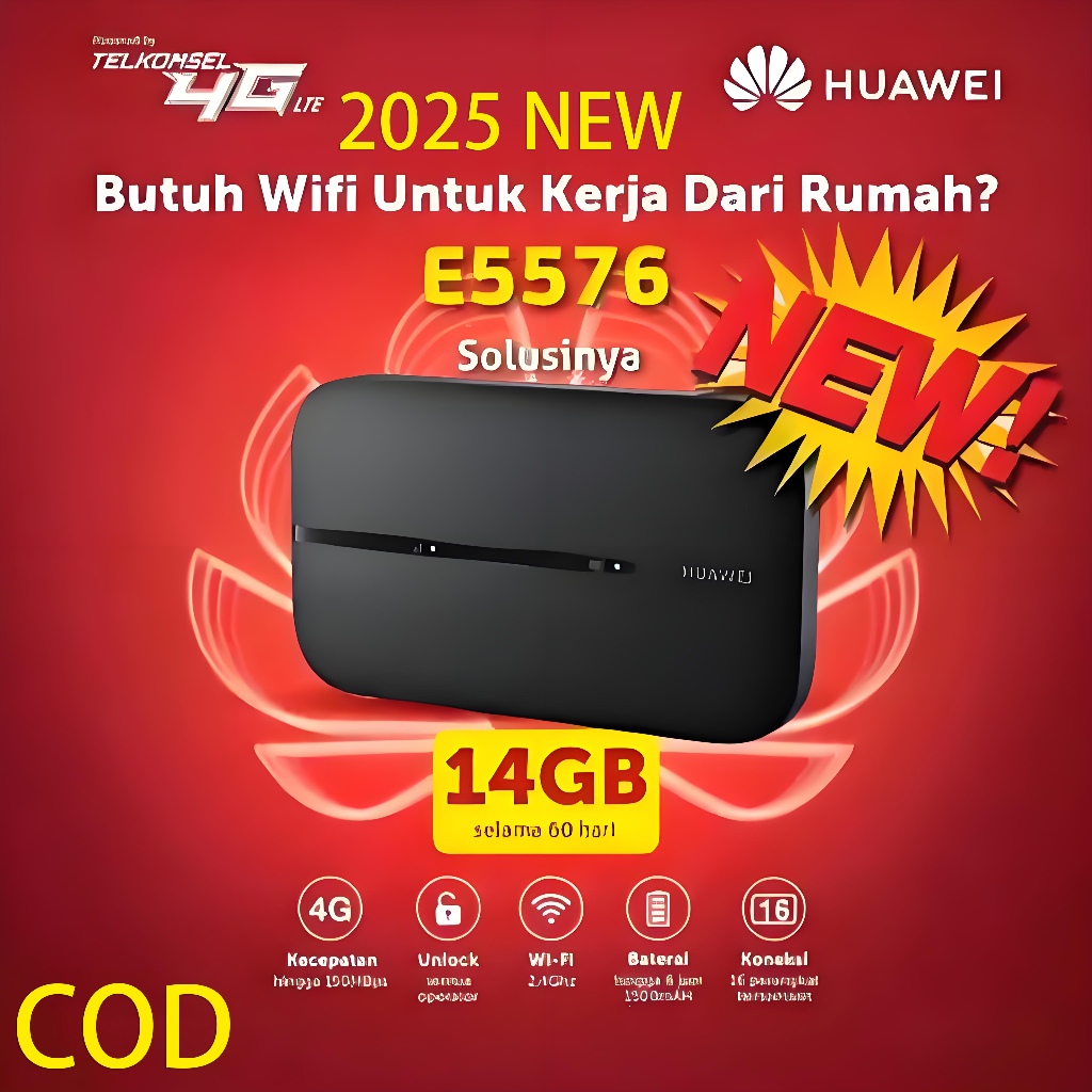 [2025] Huawei Modem Wifi 4G E5576/E5577 Brovi HKM XL GO IZI Mifi Modem Wifi Portable 4G Unlock All O