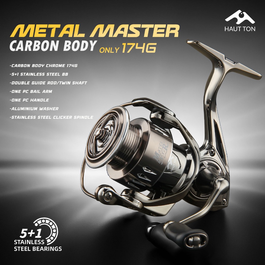 Reel Spinning Haut Ton Metal Master Carbon Body