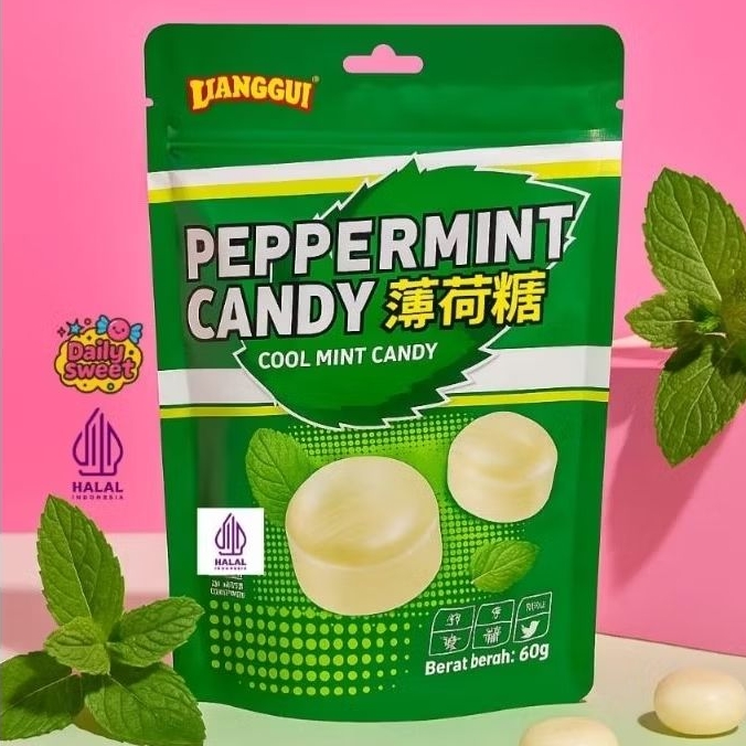 

[LIANGGUI] PEPPERMINT CANDY, COOL MINT CANDY, PERMEN KERAS RASA MINT, PERMEN, DINGIN, SEGER, ICE COLD, SNACK, CEMILAN, WANGI