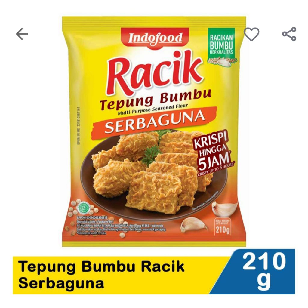 

Tepung bumbu racik serbaguna 210g indofood