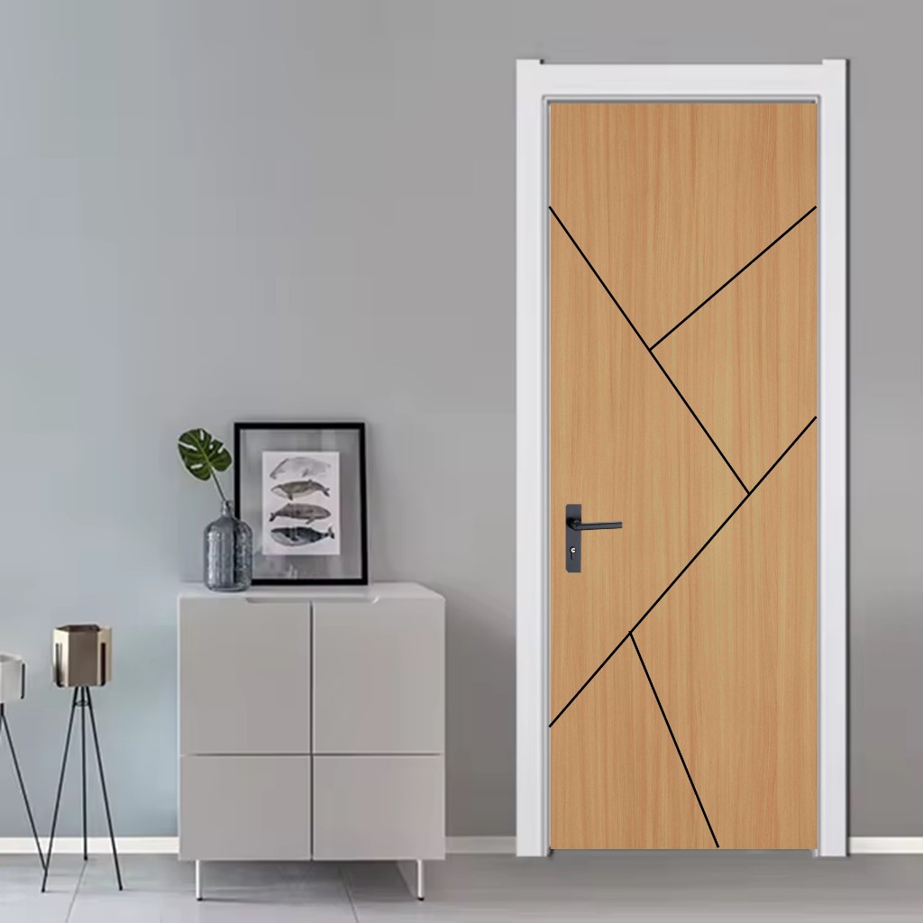pintu geser kamar abstrak minimalis