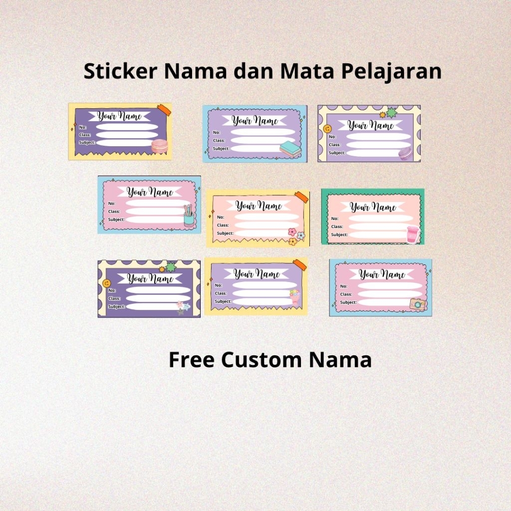 

Sticker Label Nama Mata Pelajaran Aesthetic/ Sticker Mapel/ Sticker Nama Murah