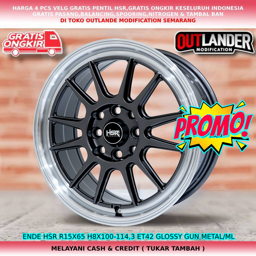 velg hsr r15 velg mobil Yaris Soluna Starlet Valco Vios Corolla Ayla Calya dll hsr ende r15