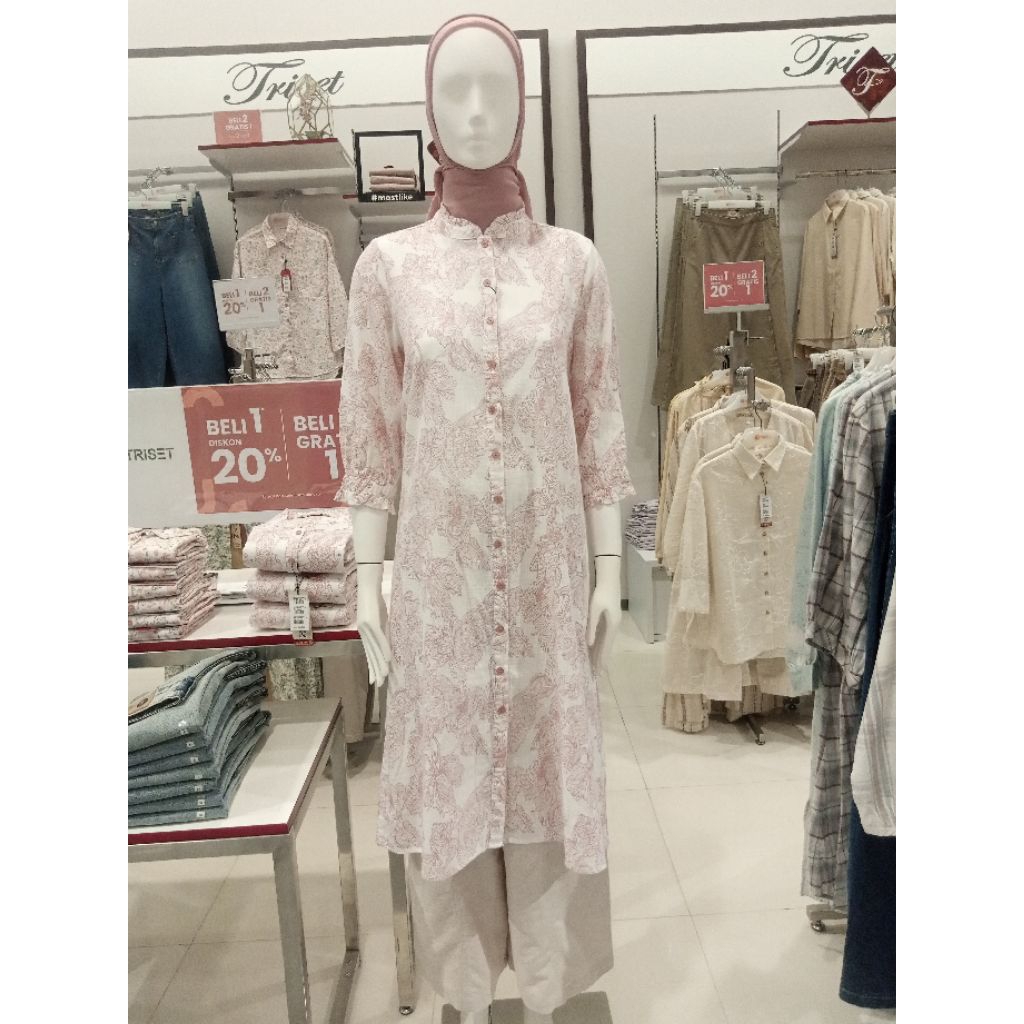TRISET LADIES TUNIK KATUN PREMIUM NEW ARIVAL merk matahari original S-2xl