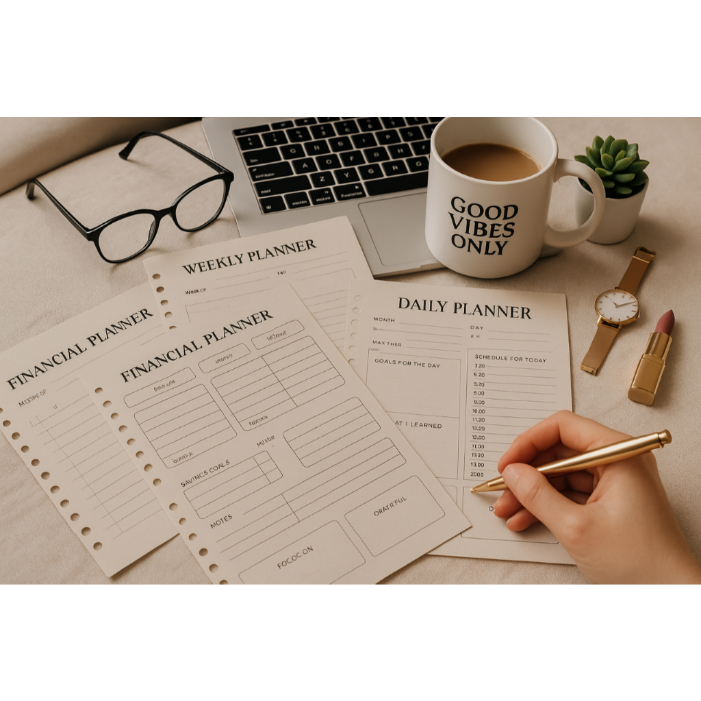 

Loose Leaf Planner A5 – 4 Motif Cetak Bolak-Balik | Bookpaper 72gsm | Isi 10 Lembar | Refill Binder