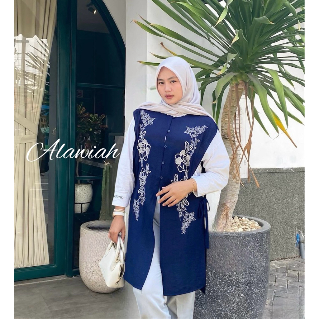 VANA LONG VESTBASTOHANA/OUTER BORDIR/VEST OUTER/VEST WANITA ADEM/OUTER BORDIR/ATASAN WANITA MODEREN 