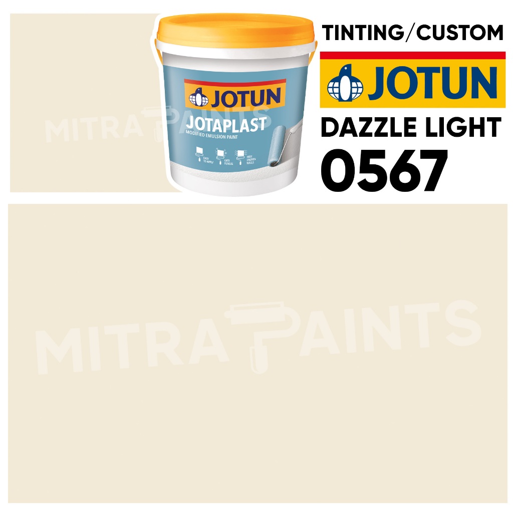 Promo Jotun Interior Jotaplast 18 Liter 26 Kg Warna Dazzle Light 0567 / Pail / Warna Custom Tinting