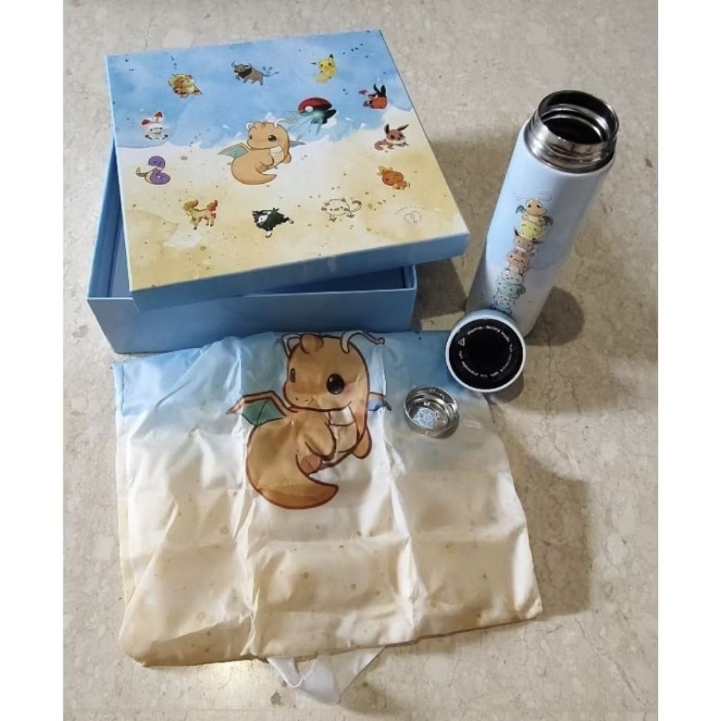 Termos Tumbler Tas kartu Pokemon Box Koleksi Pokemon