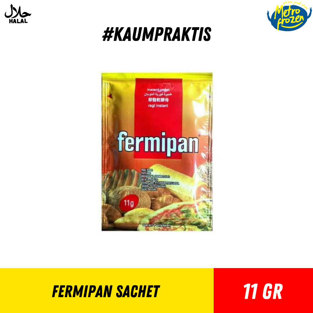 

FERMIPAN Sachet 11gr //pengembang kue //bahan kue //fermipan