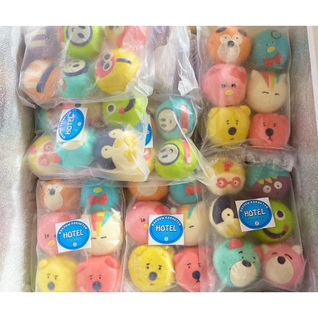 

bakpao halal karakter coklat isi 6 kirim instan termuraaah