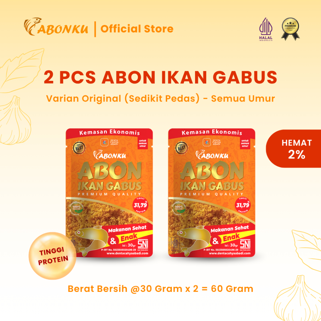 Abonku Abon Ikan Gabus Asli Tinggi Protein Paket Hemat 2 pcs
