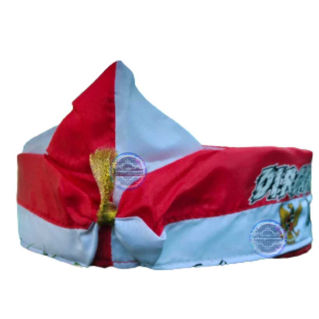 IKAT KEPALA UDENG MERAH PUTIH BENDERA IKAT KEPALA MERAH PUTIH IKAT DEWASA ANAK