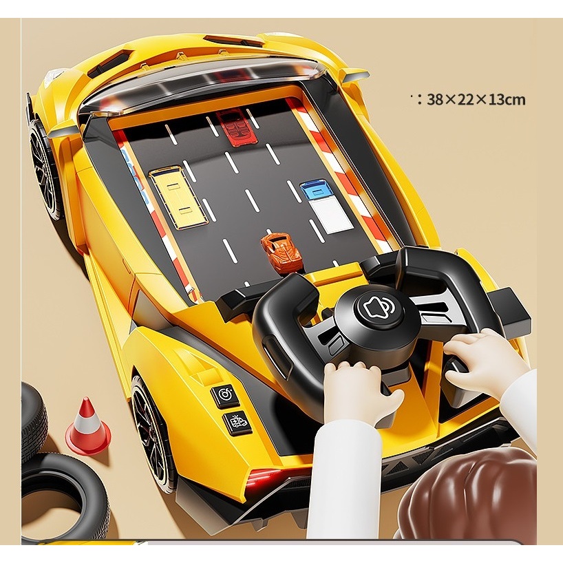 RACING CAR - SETIR MODEL MOBIL LAYAR RACE DIY KREATIF ADA MUSIK / MAINAN ANAK MESIN SETIR LAYAR BOX 