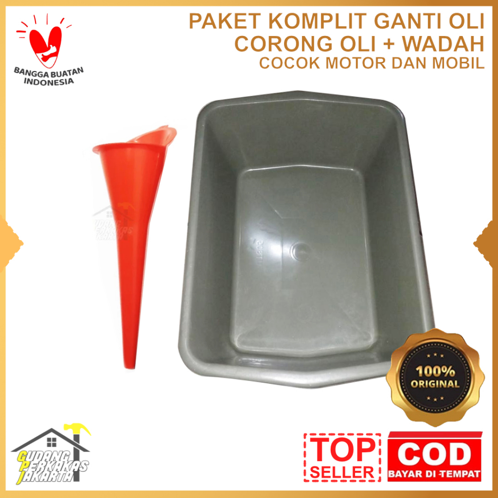 PAKET KOMPLIT CORONG + WADAH OLI  GANTI OLI MOTOR MOBIL MURAH