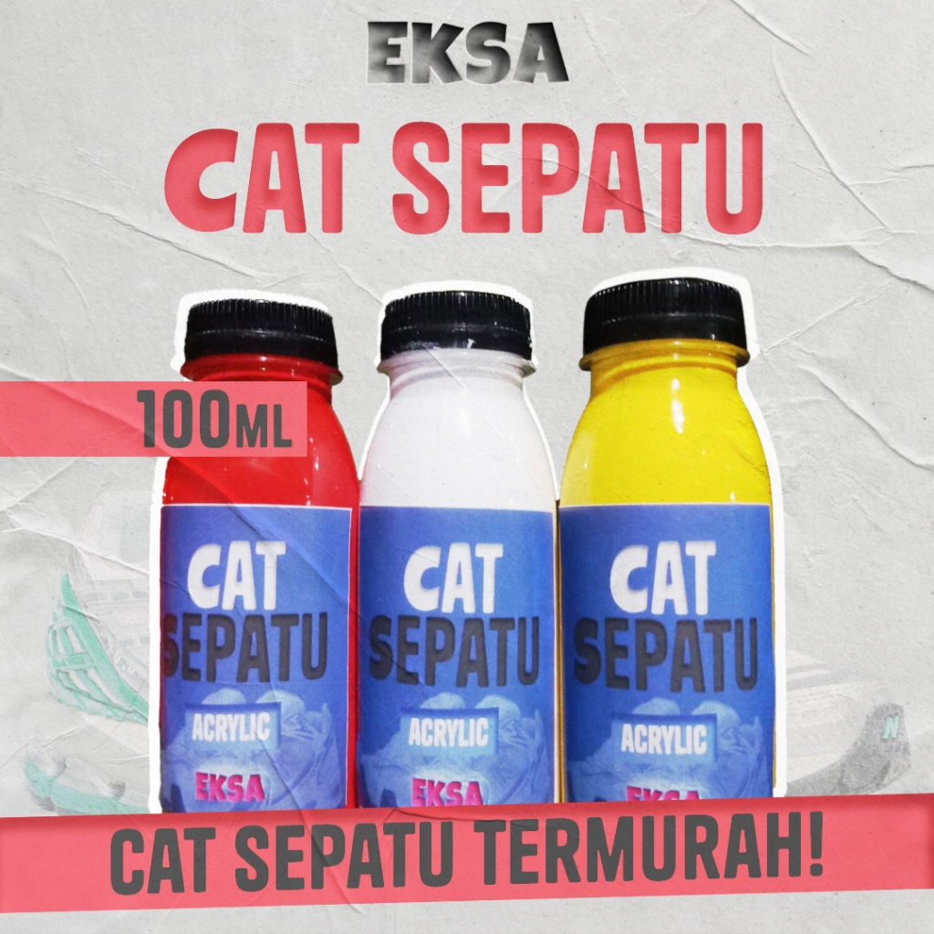 Cat Sepatu Akrilik EKSA 100ml Cat Kanvas Kulit Suede