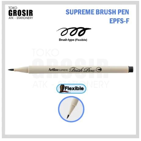

(LIVE) ARTLINE Brush Pen Pena Kuas Warna Spidol Kaligrafi Brushpen Marker Lettering Calligraphy Fine Tip EPFS-F B 2