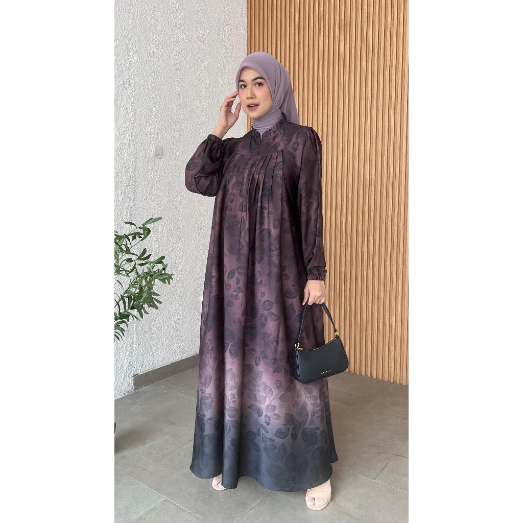 GAMIS ARMANY SILK / BAJU WANITA MUSLIM / WARNA DIABI ADIBA / GROSIR TANAH ABANG