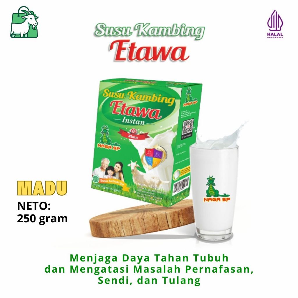 

ETAWA - Susu Kambing Etawa Naga SP Original 100% Susu Sendi dan Tulang Rasa Madu [ 250 gram ]
