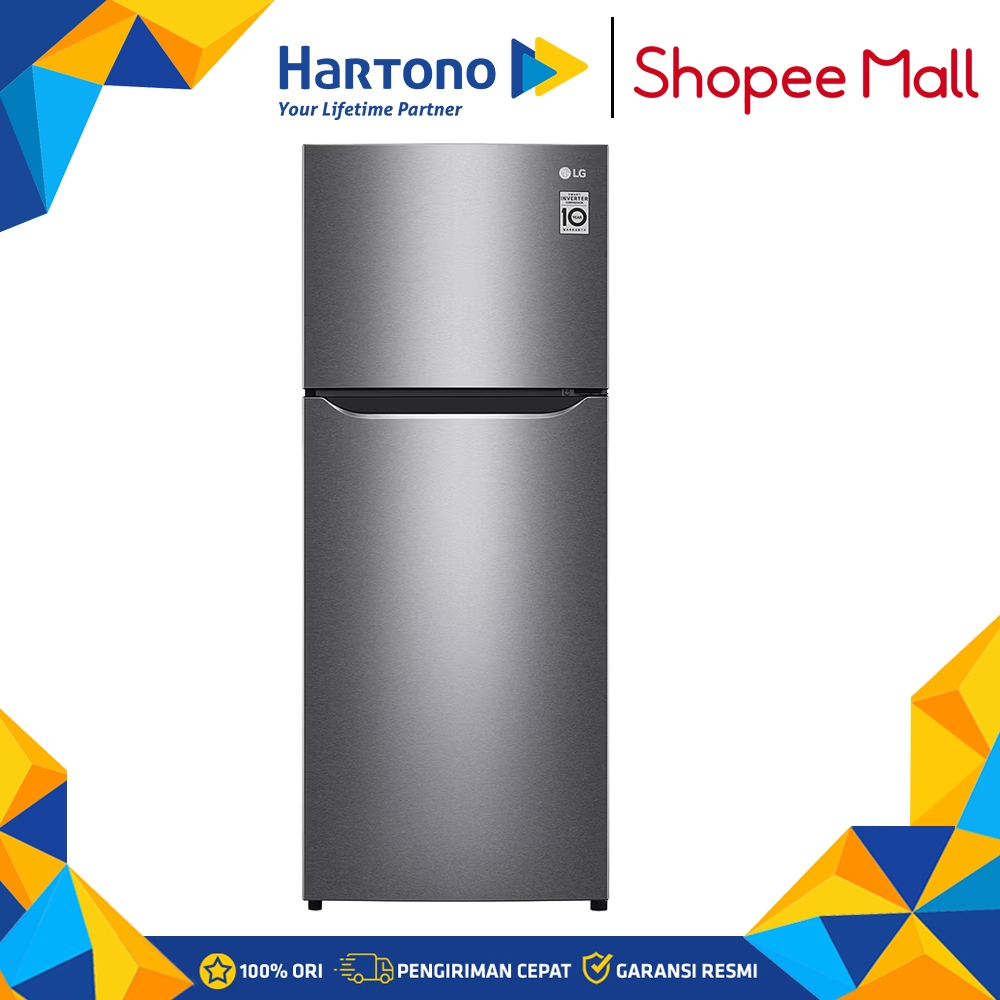LG Kulkas Kecil 2 Pintu Small 2 Door Refrigerator GNB202SQIR