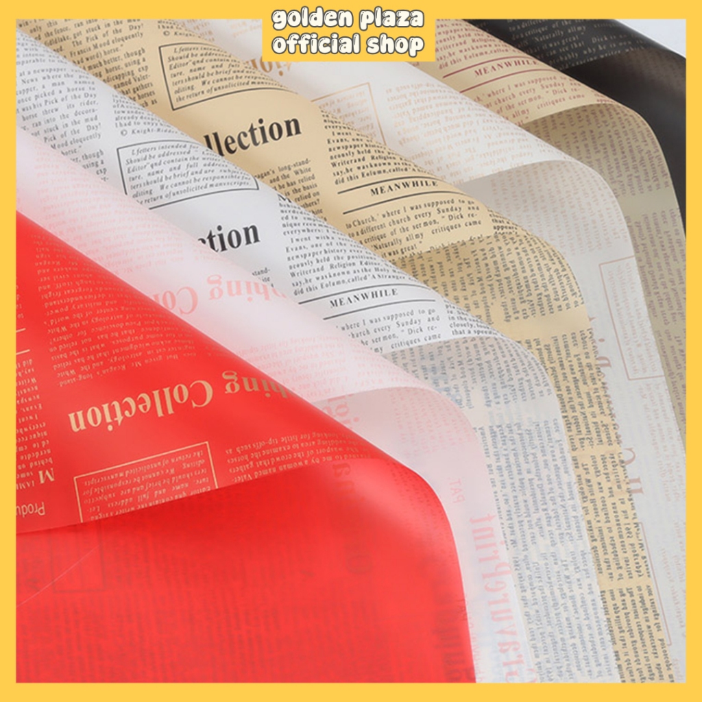 

Kertas Bunga Buket Newspaper Koran Flower Wrapping Paper Cellophane Newspaper Magazine Pattern KB6208