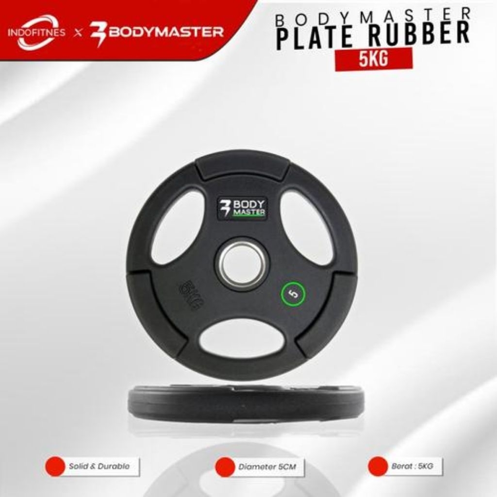 5 KG Plate Barbel Rubber Beban Dumbell Karet Piringan