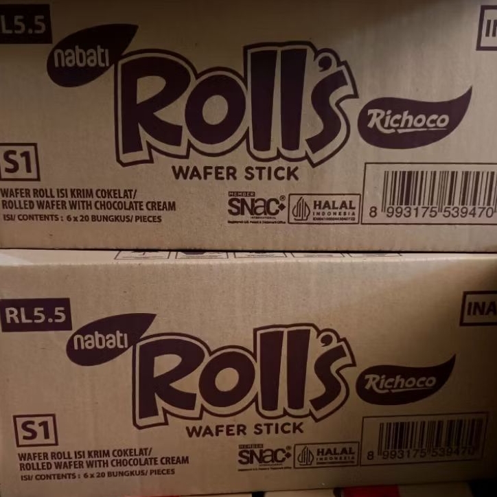 

NABATI ROLLS | 1 KARTON ISI 6 BOX @20PCS