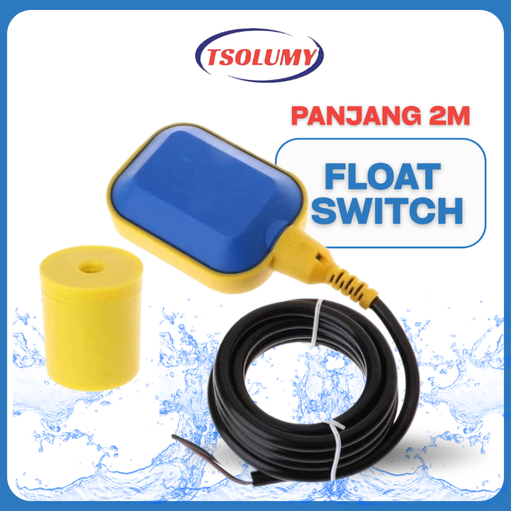 Tsolumy Pompa Celup Float Switch Otomatis 3 Meter Cabel Spare Part Pompa Air Floating Toren