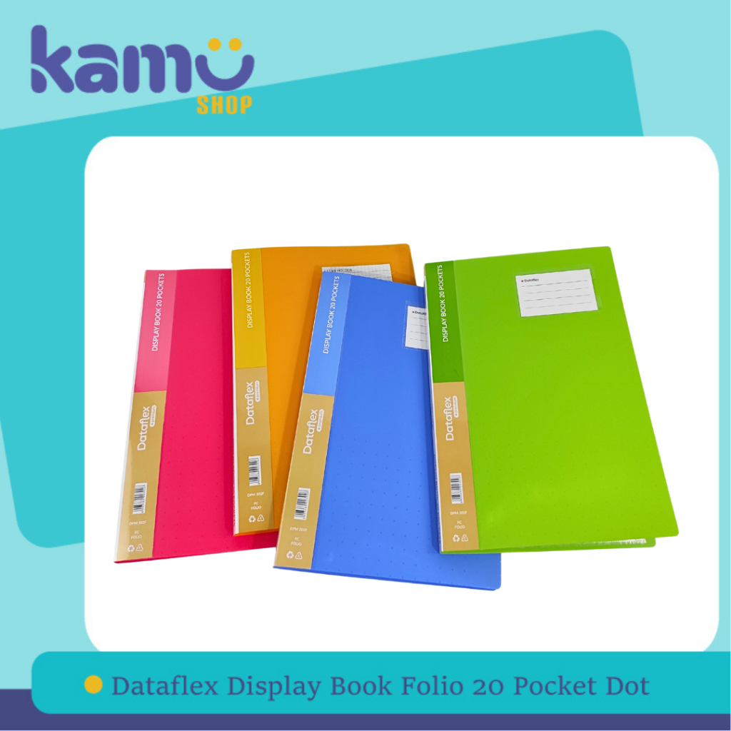 

Dataflex Display Book Folio 20 Pocket Dots / Clear Holder / Document Keeper